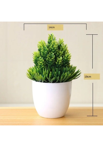 Songzhenboluo Yeşil Yeni Yeşil Küçük Ağaç Saksı Bonsai Süsler Ev Bahçe Otel Banyo Yatak Odası Dekorasyon Yapay Bitkiler Bonsai Sahte Bitkiler (Yurt Dışından)