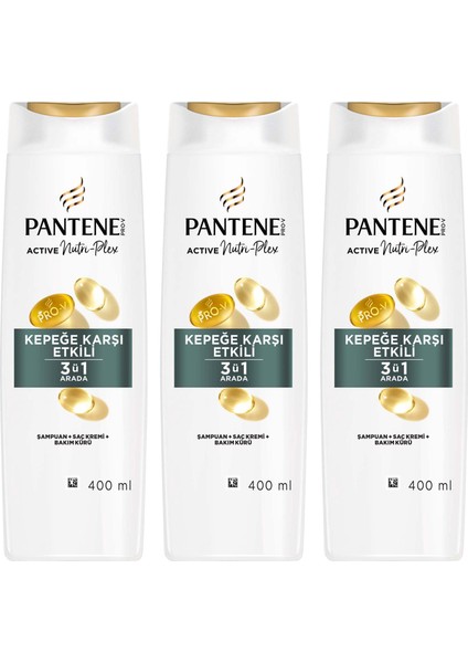 Kepekkarşıtı 3'ü 1 Arada Şampuan 3X400 ml fiyatları