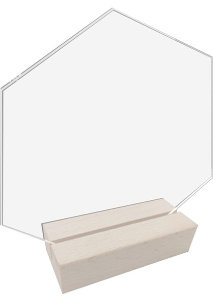 BT052 Akrilik Masa Burcu Tutucu Ahşap Tabanlı Temizle Düğün Masa Burcu Numarası Yer Kartı Ekran Restoran Otel Için Standı 87HA (Yurt Dışından)