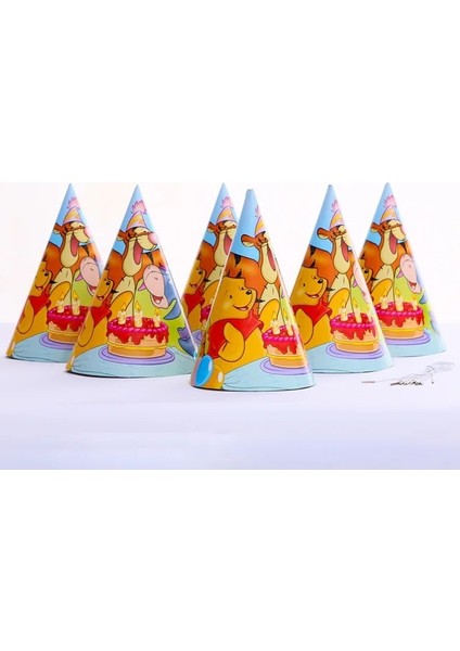 Hat-6pcs Disney Winnie The Pooh Parti Malzemeleri Tek Kullanımlık Sofra Doğum Günü Süslemeleri Kağıt Peçete Plaka Bardak Masa Örtüsü Lateks Balon (Yurt Dışından)