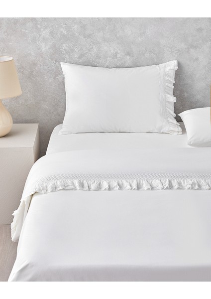 Elegance Chic Fırfırlı Kopanakili King Size Nevresim Takımı 240 x 220 cm Beyaz fiyatları