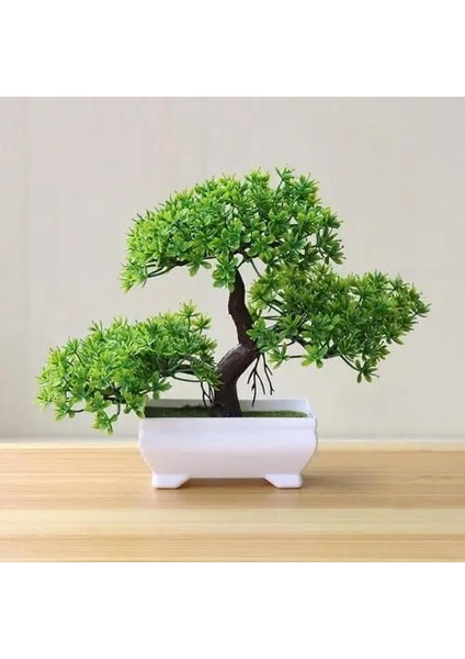 Yeşil Yapay Bonsai Doğal Gerçekçi Plastik Düğün Için Karşılama Çam Bonsai (Yurt Dışından)