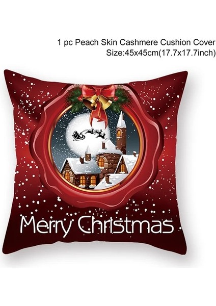 43 45 cm Noel Minder Örtüsü Yastık Kılıfı Noel Dekorasyonu Ev Için 2023 Navidad Noel Noel Noel Süsü Yeni Yıl Hediyesi 2024 (Yurt Dışından)