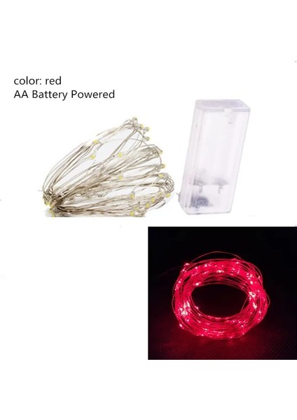 Kırmızı 2 M 20LED Noel Süslemeleri Yeni Yıl 2023 Için Ev Için, Noel Süsleri Için Garland Peri Dize Işık Noel Ağacı Dekorasyonu, (Yurt Dışından)