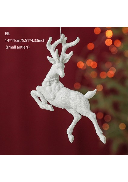 Kar Tanesi 3 Adet Yeni Noel Ağacı Süsleri Kolye Noel Ağacı Beyaz Elk Kar Tanesi Süsler Ev Asılı Dekorasyon 2022 Yeni Yıl Partisi Deco (Yurt Dışından) fırsatları
