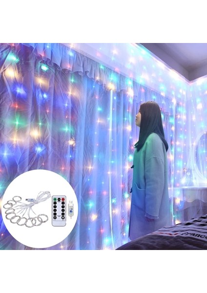 Renkli 3M x 3M Noel Dekorasyonu Ev Için 3m Perde Dize Işık Flaş Peri Çelenk Ev Dekor Navidad 2023 Noel Dekorasyonu Yeni Yıl 2024 (Yurt Dışından)