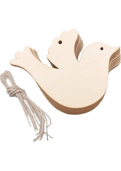 M 10 Adet Ahşap Ağaç Bezemeler Ahşap Noel Ağacı Boşlukları Noel Için Ipler ile Dıy Zanaat Kartı Dekor (Yurt Dışından)