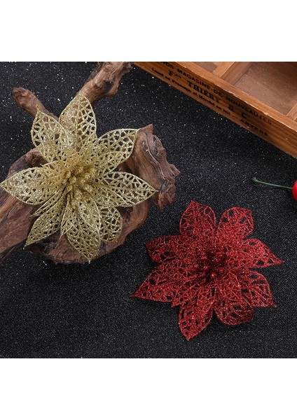 1pc 14 cm Pembe 5pcs Glitter Noel Çiçek Yapay Çiçekler Merry Christmas Süslemeleri Ev Için 2020 Noel Ağacı Süsleri Yeni Yıl Hediyesi (Yurt Dışından) fiyatları