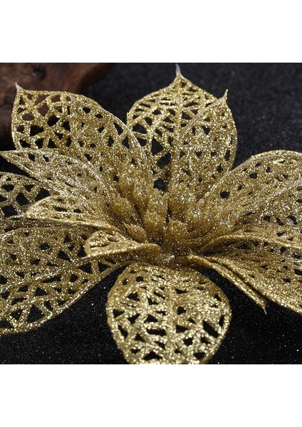 1pc 14 cm Pembe 5pcs Glitter Noel Çiçek Yapay Çiçekler Merry Christmas Süslemeleri Ev Için 2020 Noel Ağacı Süsleri Yeni Yıl Hediyesi (Yurt Dışından) modelleri