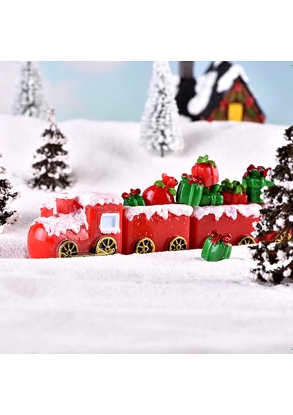STYLE23 Mini Noel Tren Süs Noel Dekorasyon Ev Noel Baba Hediye Oyuncaklar El Sanatları Masa Deco Navidad Noel 2021 Yeni Yıl (Yurt Dışından)