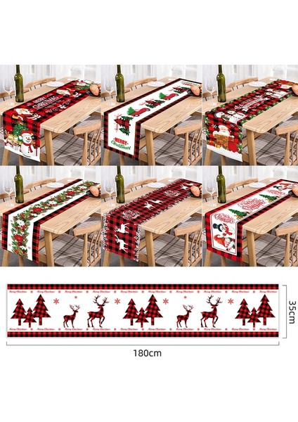 Style5 Noel Masa Koşucu Merry Christmas Dekorasyon Ev Masa Örtüsü Kapak Noel Süs Navidad Noel Hediyeleri Yeni Yıl Partisi 2023 (Yurt Dışından)