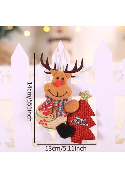 M - Elk 2023 Sevimli Noel Noel Baba Kardan Adam Geyik Bebek Dekorasyon Hediye Bebek Noel Ağacı Asılı Süsleme Yeni Yıl Noel Ev Dekorasyonu (Yurt Dışından)