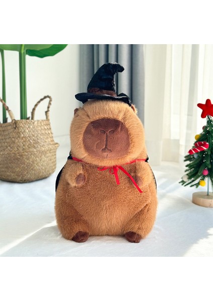 Sihirli Büyücü Capybara Bebek Peluş Oyuncak Yastık Bebek Tatil Hediyesi (Yurt Dışından)