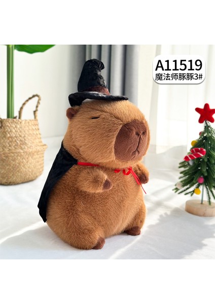 Sihirli Büyücü Capybara Bebek Peluş Oyuncak Yastık Bebek Tatil Hediyesi (Yurt Dışından)