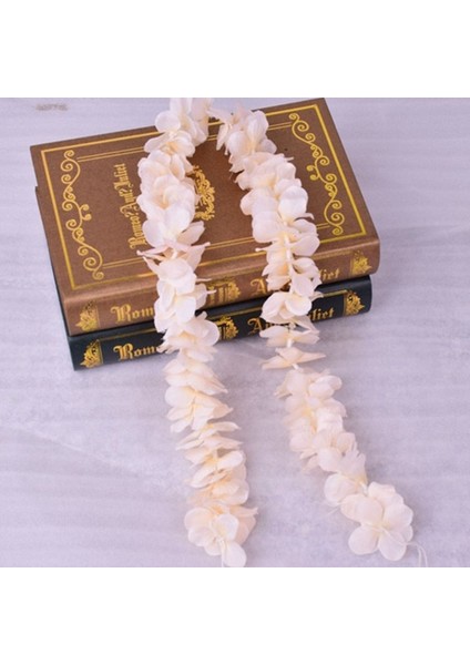 Şampanya 100 cm Yapay Kiraz Çiçeği Asma Ipek Çiçekler Sakura Parti Düğün Için Tavan Dekor Sahte Çelenk Kemer Sarmaşık Diy Parti Dekoru (Yurt Dışından)