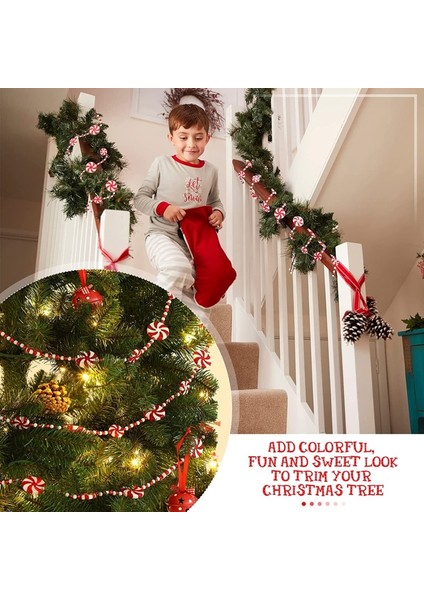Yeşil Şeker 1.2m 2.4 Metre 1.2/1.5m Renkli Şeker Kolye Garland Ins Nordic Serisi Tatlılar Topu Dize El Yapımı Kreş Çocuk Odası Yılbaşı Ağacı Dekoru (Yurt Dışından) indirimleri