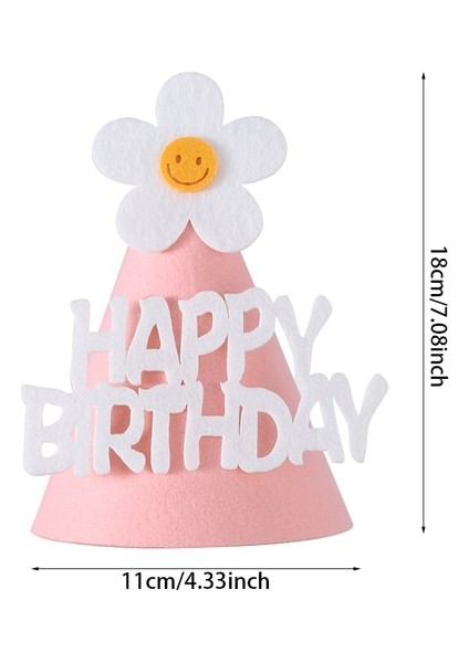 1 Adet Pembe Şapka Papatya Temalı Doğum Günü Partisi Dekoru Pembe Tek Kullanımlık Sofra Papatya Kağıt Tabak Peçete Banner Papatya Doğum Günü Şapkası 1 Yıl Bebek Duş (Yurt Dışından)