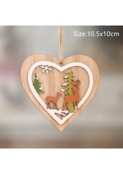 180-AŞK Ahşap Kızak Noel Dekorasyon Ev Için Ahşap Kayak Çan Noel Süsler Çocuklar Hediye Ev Için Navidad Yeni Yıl Partisi Dekoru 2023 (Yurt Dışından)