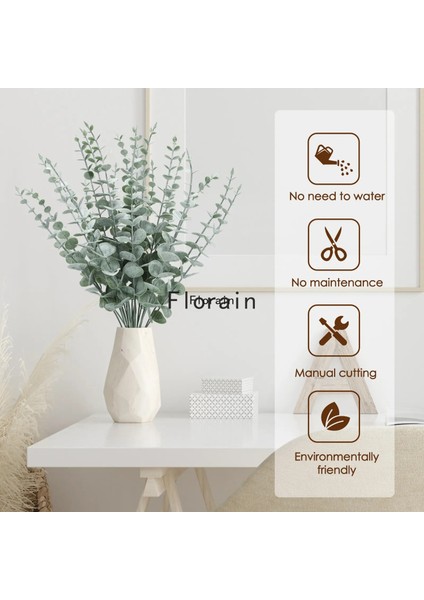 Toz Ekleyin 38 cm 12 Adet 6/12/24 Adet Okaliptüs Kaynaklanıyor Yapay Bitkiler Okaliptüs Bitkiler Noel Ev Dekor Için Sahte Çiçekler Bahçe Çelenkler Dekorasyon (Yurt Dışından)