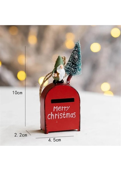Kırmızı Yaratıcı Metal Demir Noel Posta Kutusu Asılı Süsleme Noel Ağacı Kolye Noel Baba'ya Mektuplar Ev Noel Dekorasyon (Yurt Dışından)