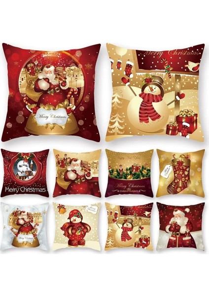 12 45 cm Noel Minder Örtüsü Navidad Merry Christmas Süslemeleri Ev Için 2022 Noel Noel Noel Süsleri Yeni Yıl Hediyeleri 2023 (Yurt Dışından)