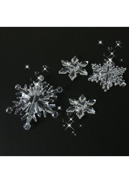Transparent-7.5 cm 10 Adet/paket Ev Için Noel Süslemeleri Kar Tanesi Noel Ağacı Süsler Asılı Kristal Akrilik Dıy Boncuk Perde Ev Dekor (Yurt Dışından)
