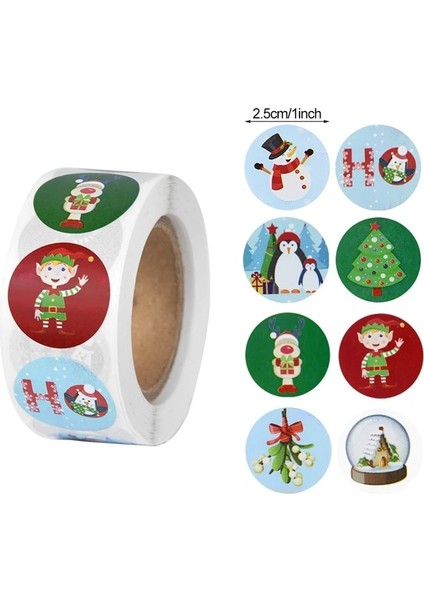 Style4 500 Adet Merry Christmas Çıkartmalar Noel Ağacı Elk Şeker Çanta Sızdırmazlık Etiket Yılbaşı Hediyeleri Kutusu Etiketleri Süslemeleri Yeni Yıl (Yurt Dışından)