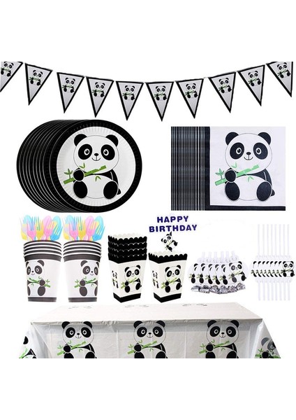 6 Adet Patlamış Mısır Kutusu Panda Doğum Günü Balonları Banner Kek Topper Bebek Duş Parti Dekorasyon Çocuklar Çocuklar Için Bambu Hayvan Şişme Panda Tabaklar Bardaklar (Yurt Dışından) fırsatları