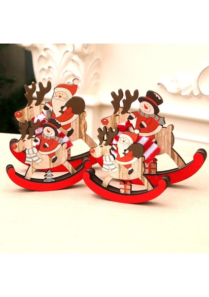 6--Sarı Noel Noel Ahşap Kolye Ahşap El Sanatları Yılbaşı Ağacı Süsleri Yılbaşı Hediyeleri Çocuk Oyuncakları Ev Dekorasyonu Dıy Yeni Yıl 2023 (Yurt Dışından)