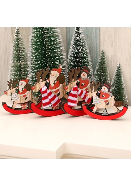 6--Sarı Noel Noel Ahşap Kolye Ahşap El Sanatları Yılbaşı Ağacı Süsleri Yılbaşı Hediyeleri Çocuk Oyuncakları Ev Dekorasyonu Dıy Yeni Yıl 2023 (Yurt Dışından)