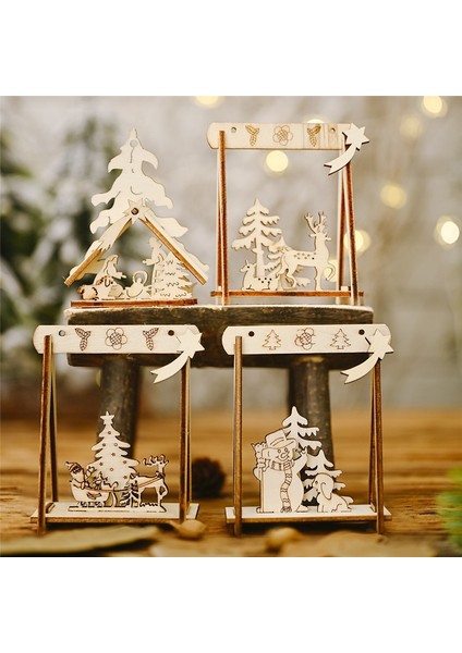 6--Sarı Noel Noel Ahşap Kolye Ahşap El Sanatları Yılbaşı Ağacı Süsleri Yılbaşı Hediyeleri Çocuk Oyuncakları Ev Dekorasyonu Dıy Yeni Yıl 2023 (Yurt Dışından)