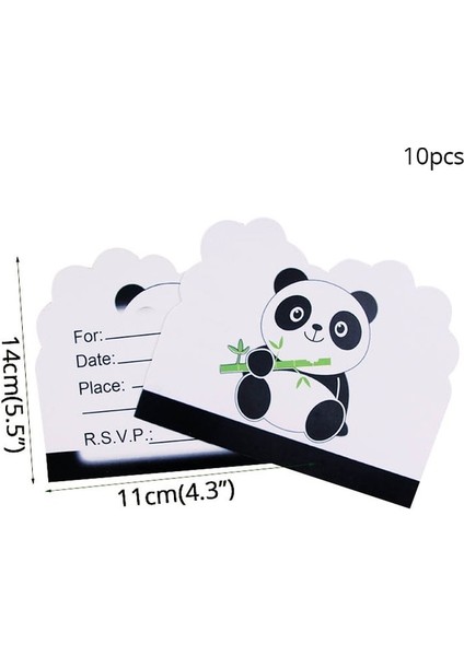 Davet Kartı Karikatür Panda Folyo Balon Parti Dekoru Hayvanlar Tema Doğum Günü Partisi Bebek Duş Malzemeleri Hayvanat Bahçesi Hayvan Balonlar Panda Parti Malzemeleri (Yurt Dışından)