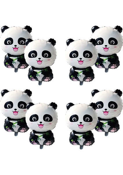 Davet Kartı Karikatür Panda Folyo Balon Parti Dekoru Hayvanlar Tema Doğum Günü Partisi Bebek Duş Malzemeleri Hayvanat Bahçesi Hayvan Balonlar Panda Parti Malzemeleri (Yurt Dışından)