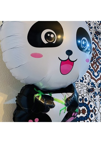 Davet Kartı Karikatür Panda Folyo Balon Parti Dekoru Hayvanlar Tema Doğum Günü Partisi Bebek Duş Malzemeleri Hayvanat Bahçesi Hayvan Balonlar Panda Parti Malzemeleri (Yurt Dışından)