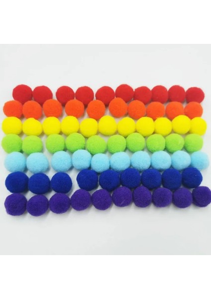 12 Turuncu 25MM Gökkuşağı Ponpon 8-30MM Mini Toplar Çocuklar Için Yaratıcılık Manuel Çalışma Anaokulu Yumuşak Kabarık Ponpon Noel Dıy Dekorasyon (Yurt Dışından)