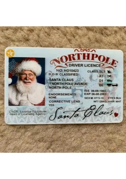 02 Pvc Yaratıcı Noel Baba Uçuş Lisans Kartı Noel Arifesi Ehliyet Noel Hediyesi Çocuklar Için Mutlu Noeller Süslemeleri (Yurt Dışından)