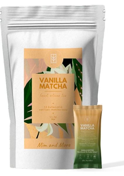 Vanilla Matcha Tekli Şase – 12 Günlük Özel Paket, 12X3 gr
