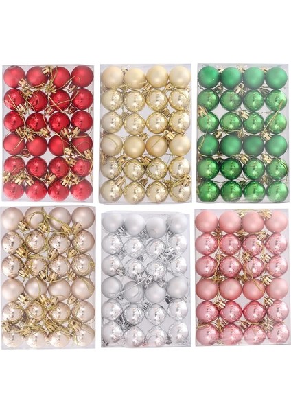2 cm -Çok Renkli 24 Adet 2 cm 3 cm Noel Ağacı Süsleri Galvanik Noel Topları Noel Navidad Yeni Yıl 2023 Noel Süsleri Ev Dekor (Yurt Dışından)
