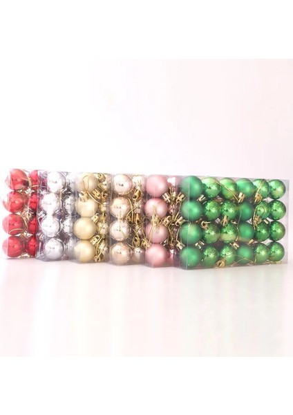 2 cm -Çok Renkli 24 Adet 2 cm 3 cm Noel Ağacı Süsleri Galvanik Noel Topları Noel Navidad Yeni Yıl 2023 Noel Süsleri Ev Dekor (Yurt Dışından)