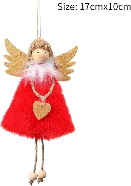 H-3 2021 Noel Peluş Melek Kolye Yılbaşı Ağacı Süsleri 2022 Yeni Yıl Noel Hediyesi Navidad Noel Süsleri (Yurt Dışından)