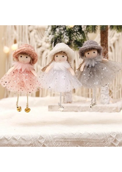 H-3 2021 Noel Peluş Melek Kolye Yılbaşı Ağacı Süsleri 2022 Yeni Yıl Noel Hediyesi Navidad Noel Süsleri (Yurt Dışından)