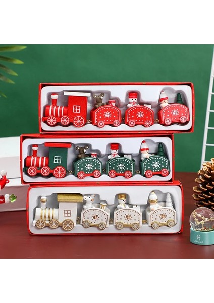Küçük Geyik Ahşap Tren Noel Süs Noel Dekorasyon Ev Için Noel Baba Hediyeler Noel Masa Süsü Navidad Noel 2022 Yeni Yıl (Yurt Dışından)