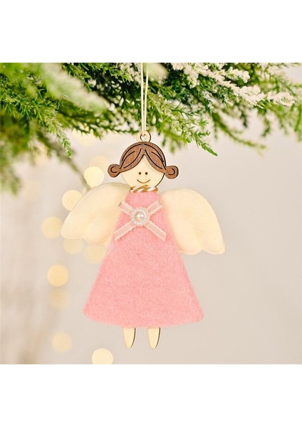 06-Kırmızı 2023 Noel Peluş Melek Bebekler Sevimli Şapkalı Noel Ağacı Süs Noel Ev Dekorasyonu Bebek Kolye 2022 Çocuk Yeni Yıl Hediyesi (Yurt Dışından)