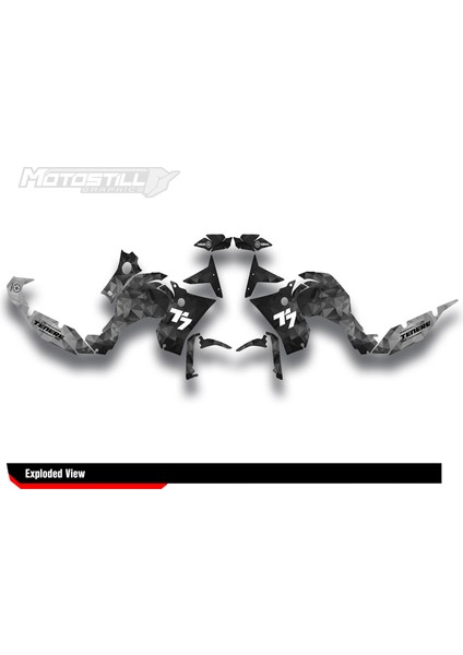 Yamaha T7 Tenere 700 Sticker Set Parlak