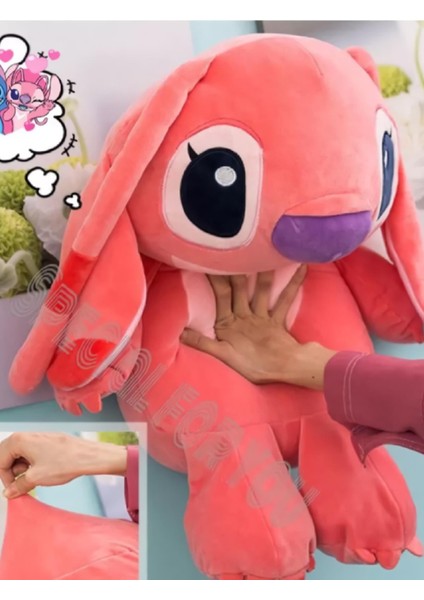 Ithal Kumaş Xl Büyük Boy 55 Cm. Lilo & Stitch Stiç Anime Figür Peluş Oyuncak Uyku & Oyun Arkadaşı