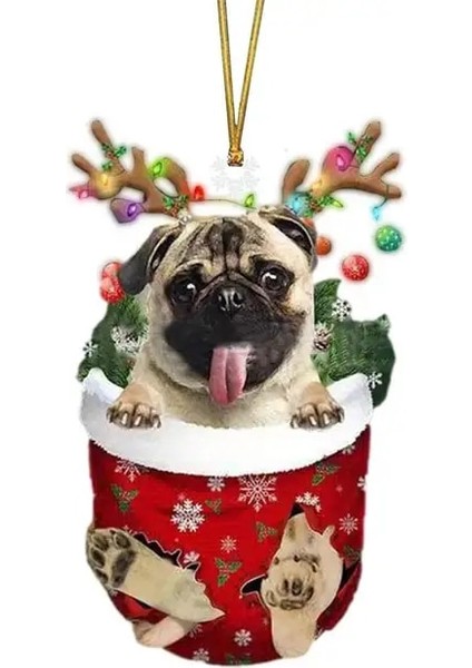 Stil 6 Köpek Çorap Noel Ağacı Süs Pet Köpek Süs Tatil Evcil Hayvan Severler Için Yılbaşı Hediyeleri, Sahipleri Köpek Süsler Dekorasyon (Yurt Dışından)