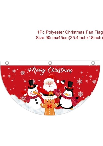 Bayrak 10 Noel Açık Fan Bayrak Afiş Merry Christmas Dekorasyon Ev Noel Süsleri 2022 Noel Navidad Kerst Natal Yeni Yıl 2023 (Yurt Dışından)