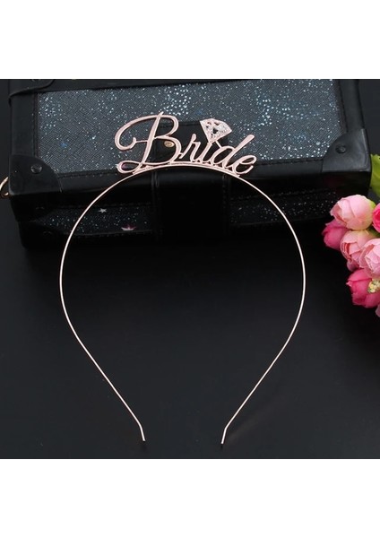 Gül Altın Gelin Metal Taç Prenses Hairband Doğum Günü Tiara Dekor Düğün Kadın Yıldönümü Partisi Süslemeleri 16TH 18TH 21TH 30TH 40TH (Yurt Dışından)