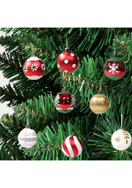 35-Mavi 6 cm 6 cm 6 Adet Renkli Noel Topu Noel Ağacı Dekor Mutlu Yeni Yıl 2023 Hediyeler Süsleme Navidad 2022 Ev Için Noel Dekorasyon (Yurt Dışından)