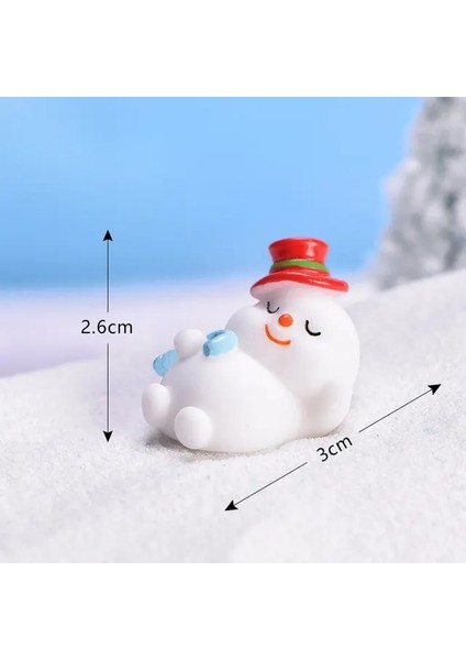 Stil 2 1 Pc Mini Reçine Noel Baba Kardan Adam Heykelcik Bonsai Süs Mikro Manzara Noel Süslemeleri Noel Süs Ev Dekor (Yurt Dışından)